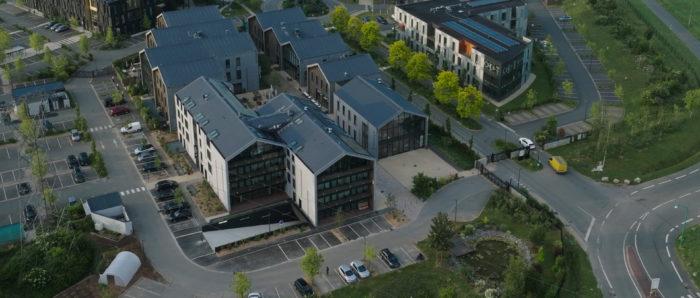 Vue drone du bâtiment Coloft